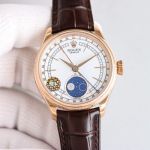 R Factory ROLEX Cellini Replica with Rose Gold Cal.3195 Movement 39*13.2MM White Watch